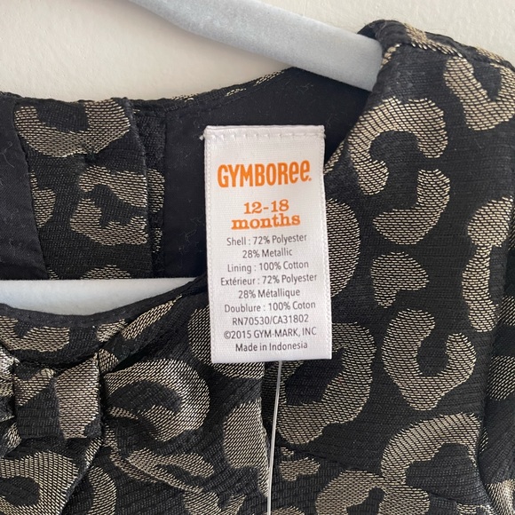 Gymboree Toddler Girls Black and Gold Dress - Picture 3 of 5